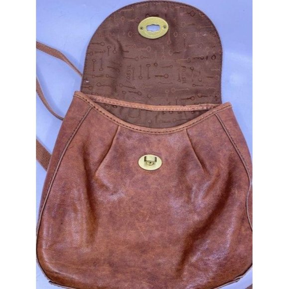 Fossil brown leather shoulder bag - Picture 8 of 12